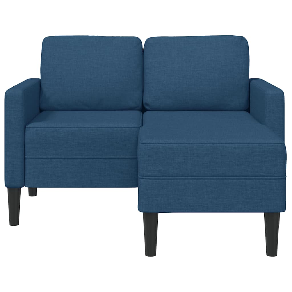 2-Sitzer-Sofa mit Chaiselongue L-Form Hellgrau 125 cm Stoff