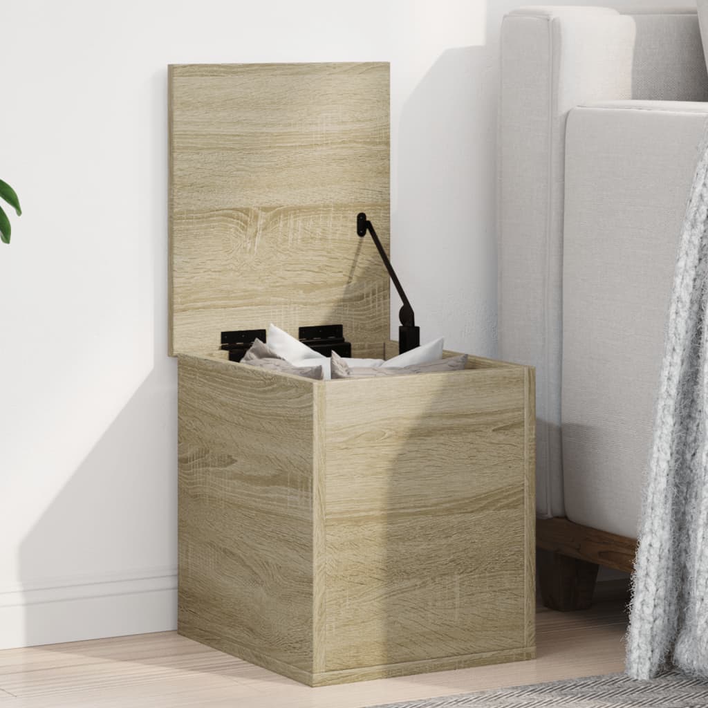 Aufbewahrungstruhe Weiß 84x42x46 cm Holzwerkstoff