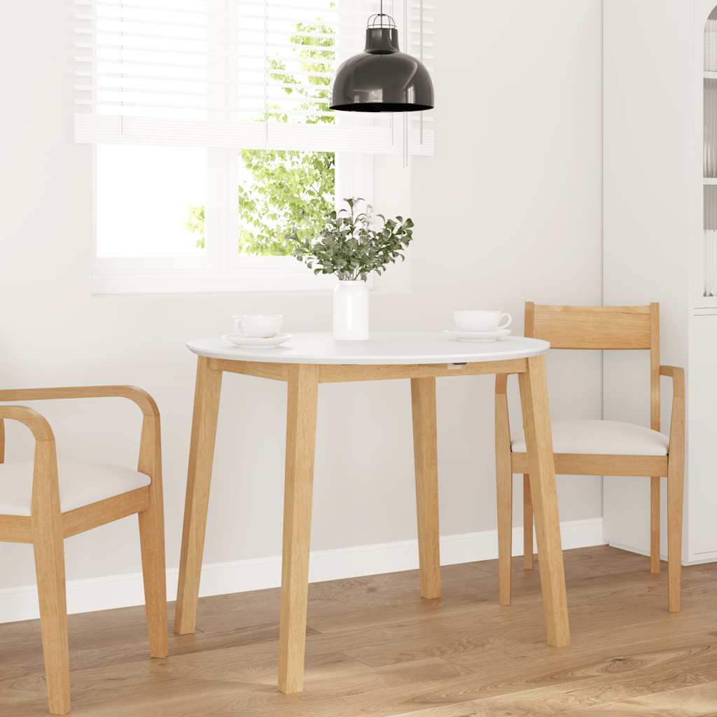 Esstisch Weiß Massivholz Gummibaumholz