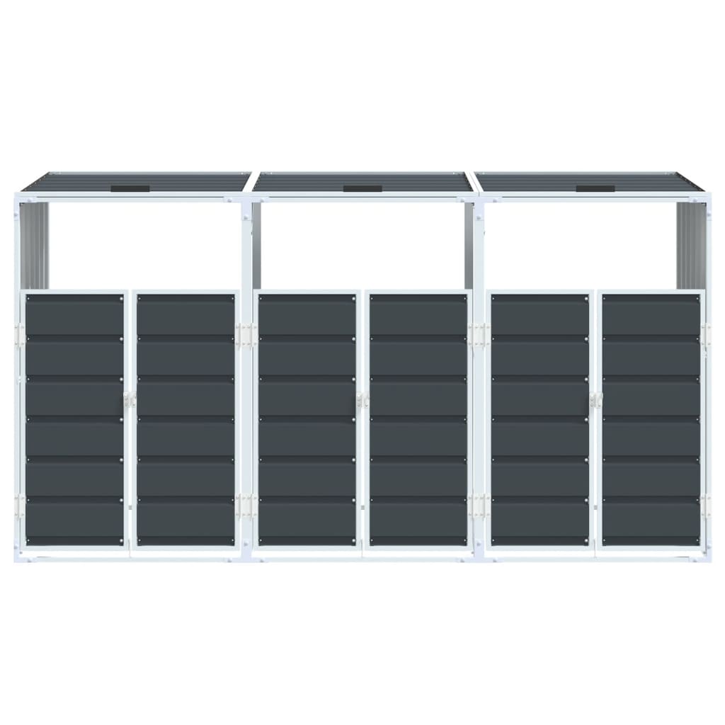 Mülltonnenbox für 1 Tonne Grün 72x81x115 cm Stahl