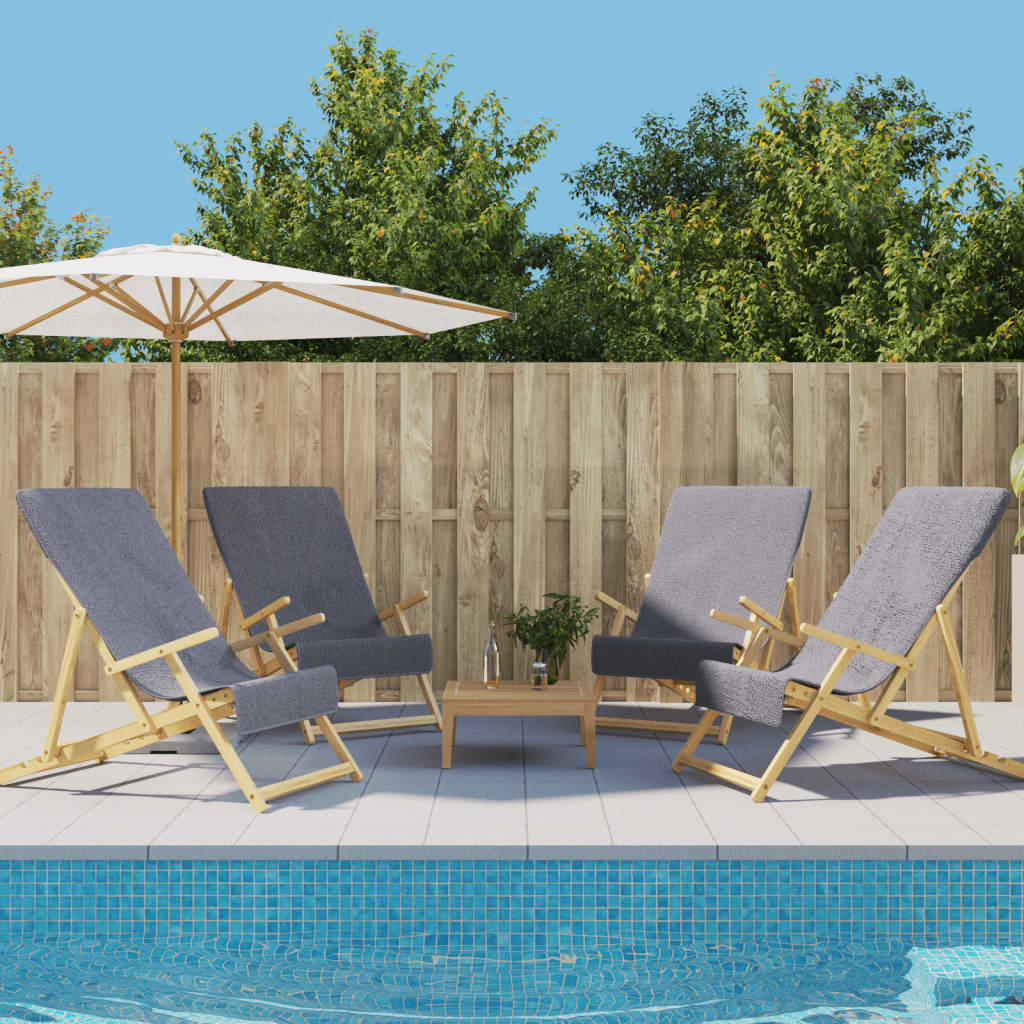 Strandtücher 4 Stk. Weiß 60x135 cm Stoff 400 GSM