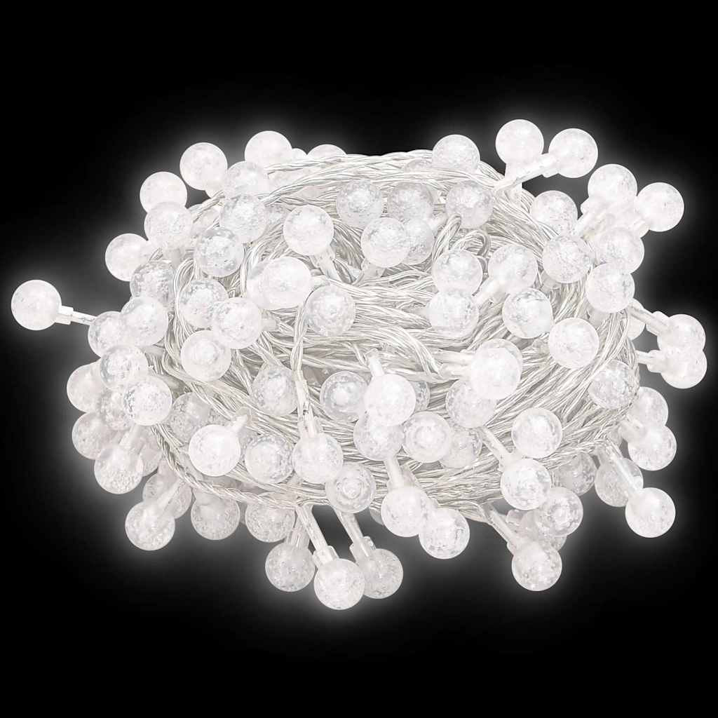 Lichterkette Kugeln 20 m 200 LED Warmweiß 8 Funktionen