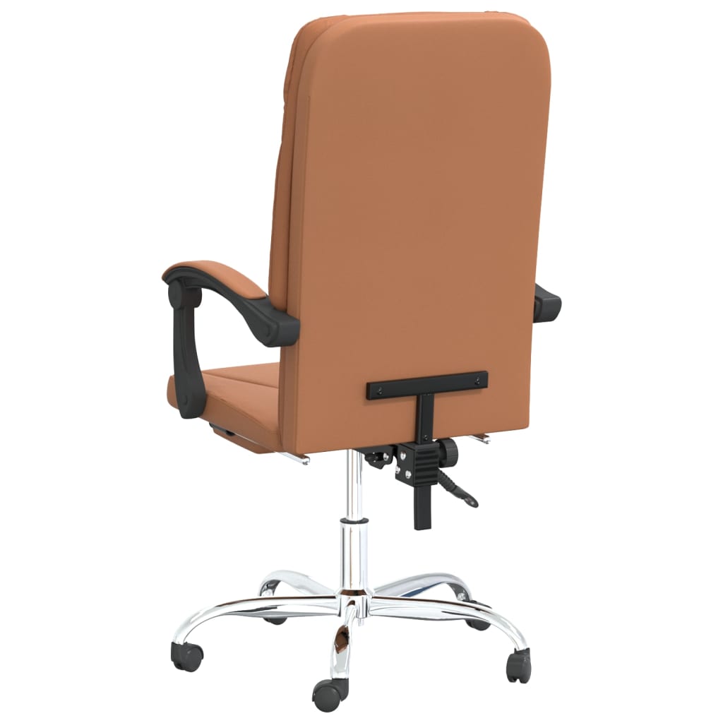 Bürostuhl mit Liegefunktion Schwarz Kunstleder