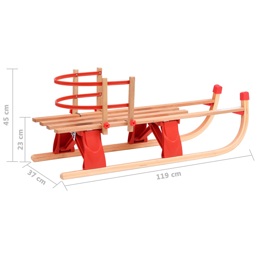 Klappschlitten Holz 110 cm