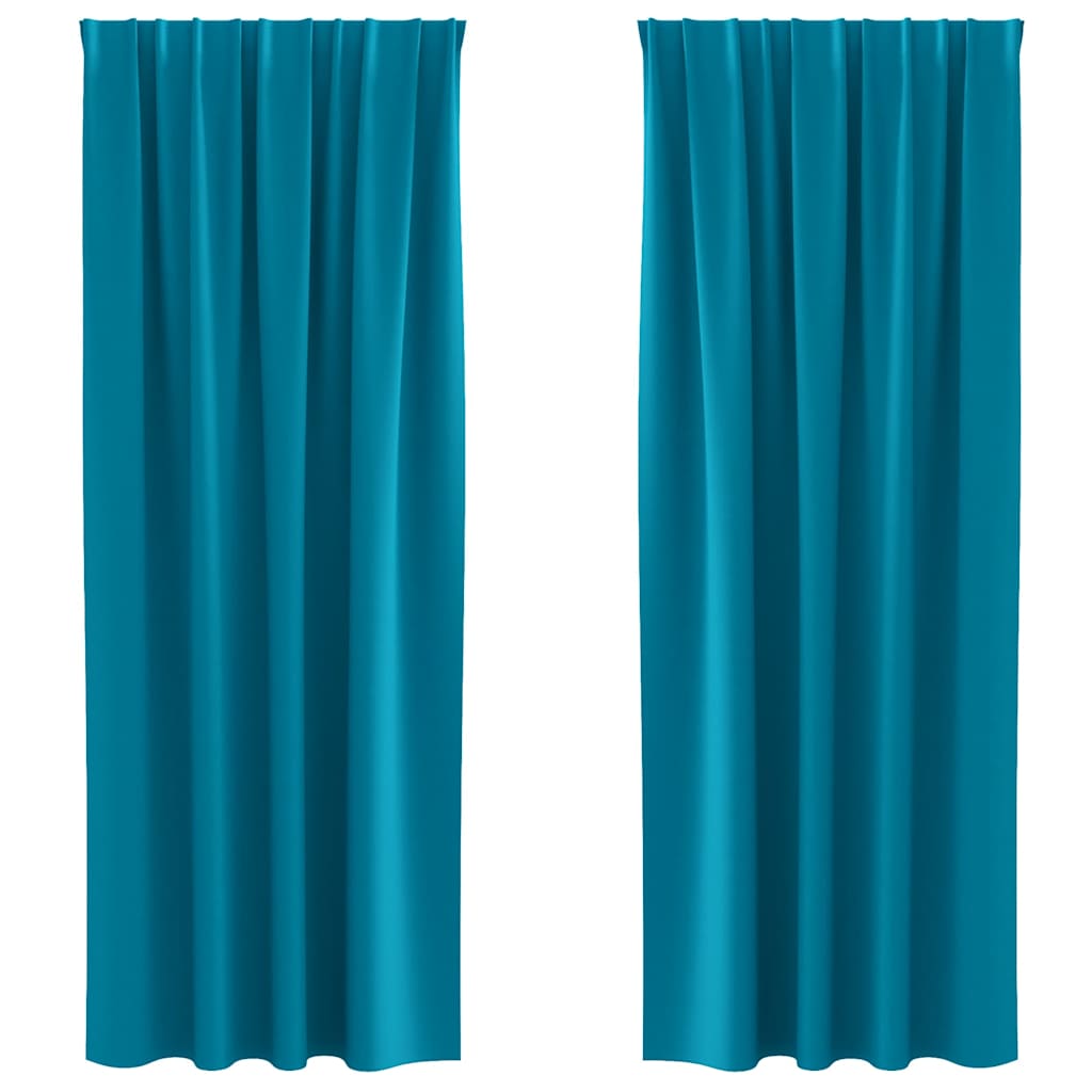 Verdunkelungs-Vorhänge mit Ringen 2 pcs Beige 140 x 140 cm