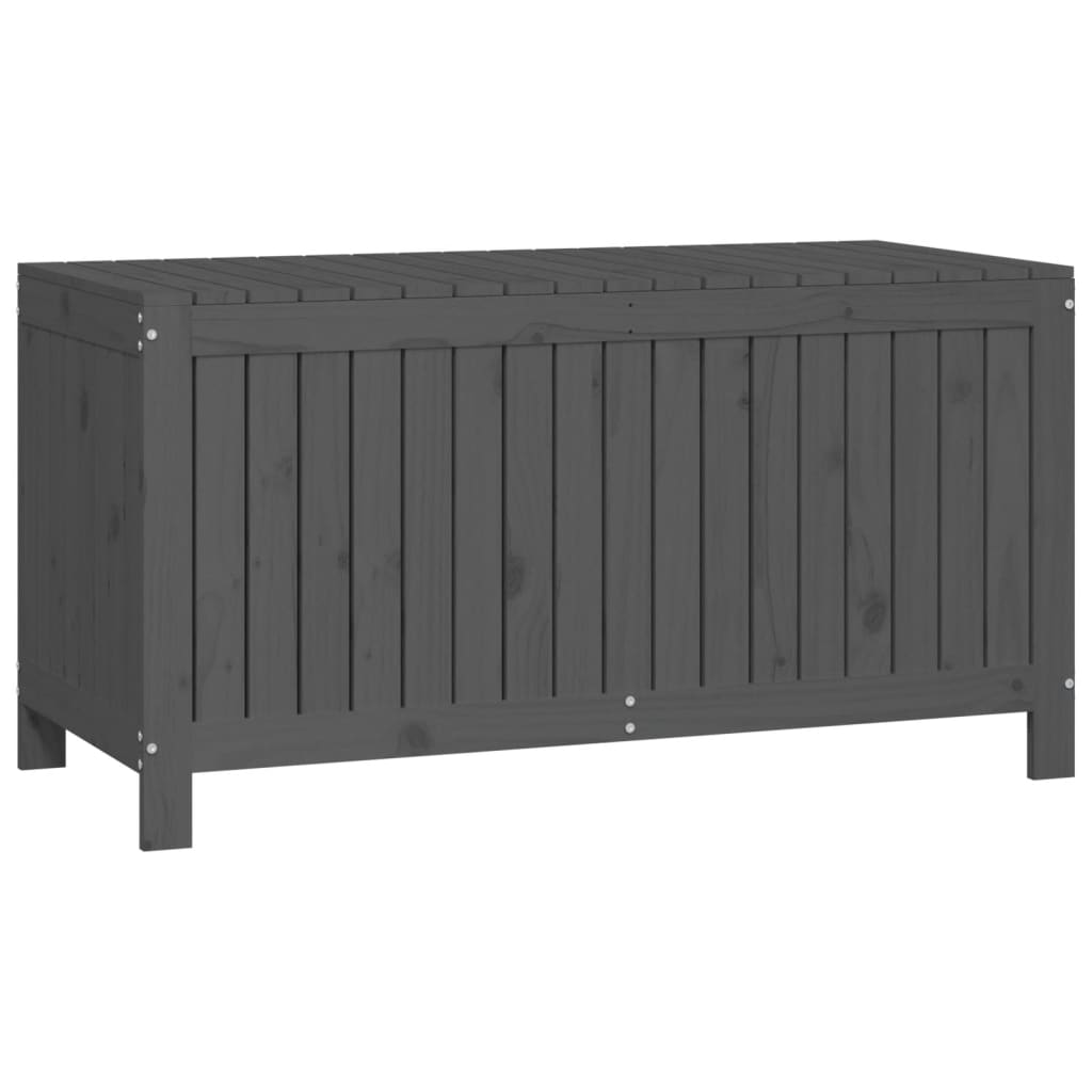 Gartentruhe Grau 76x42,5x54 cm Massivholz Kiefer