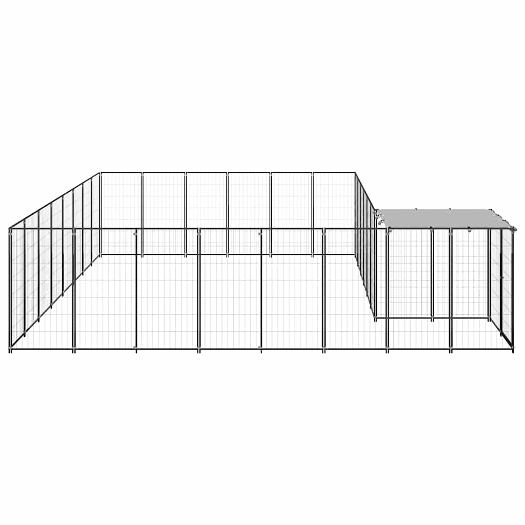 Hundezwinger Schwarz 6,05 m² Stahl