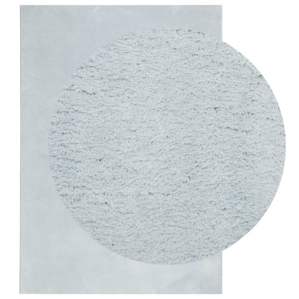 Teppich HUARTE Kurzflor Weich und Waschbar Anthrazit 60x110 cm