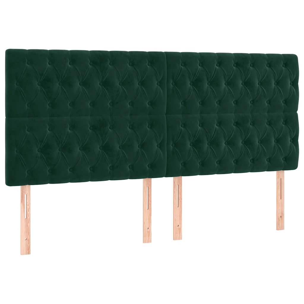 Kopfteil Hellgrau 80x7x118/128 cm Samt