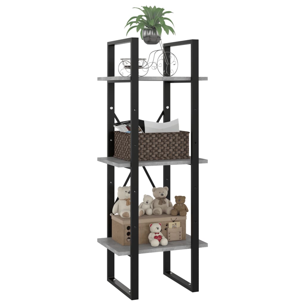 Bücherregal 3 Fächer Weiß 40x30x105 cm Holzwerkstoff