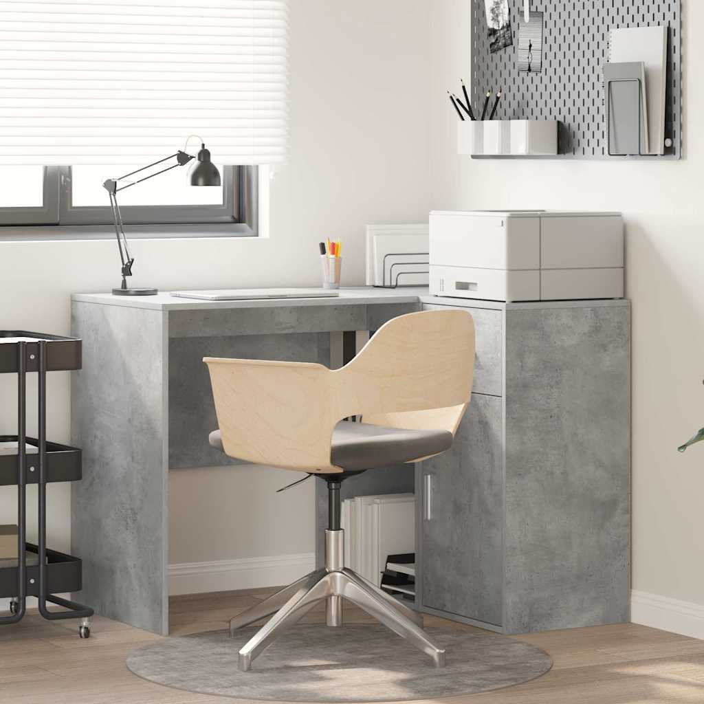 Eck-Schreibtisch Schwarz Eichen-Optik 102 x 88 x 75 cm