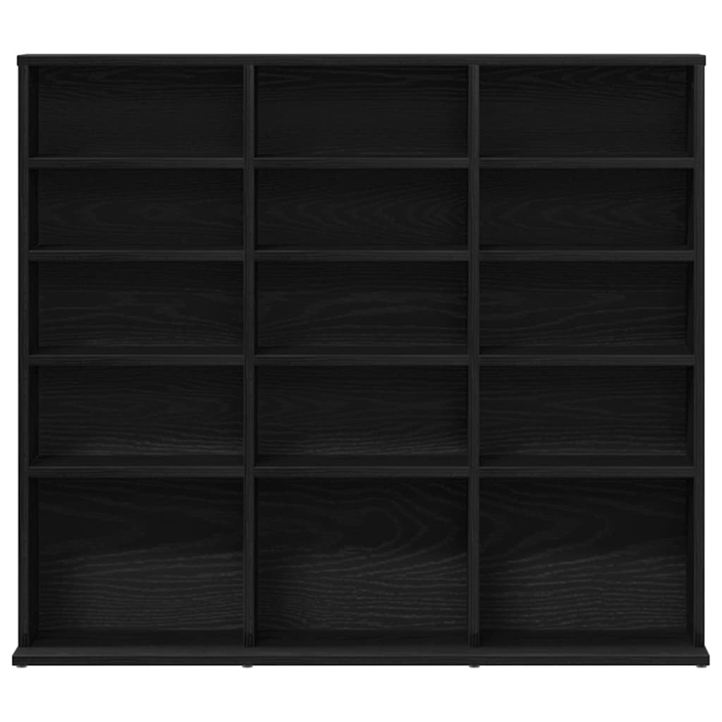 CD Regal Schwarz Eichen-Optik 101 x 23 x 177,5 cm Holzwerkstoff