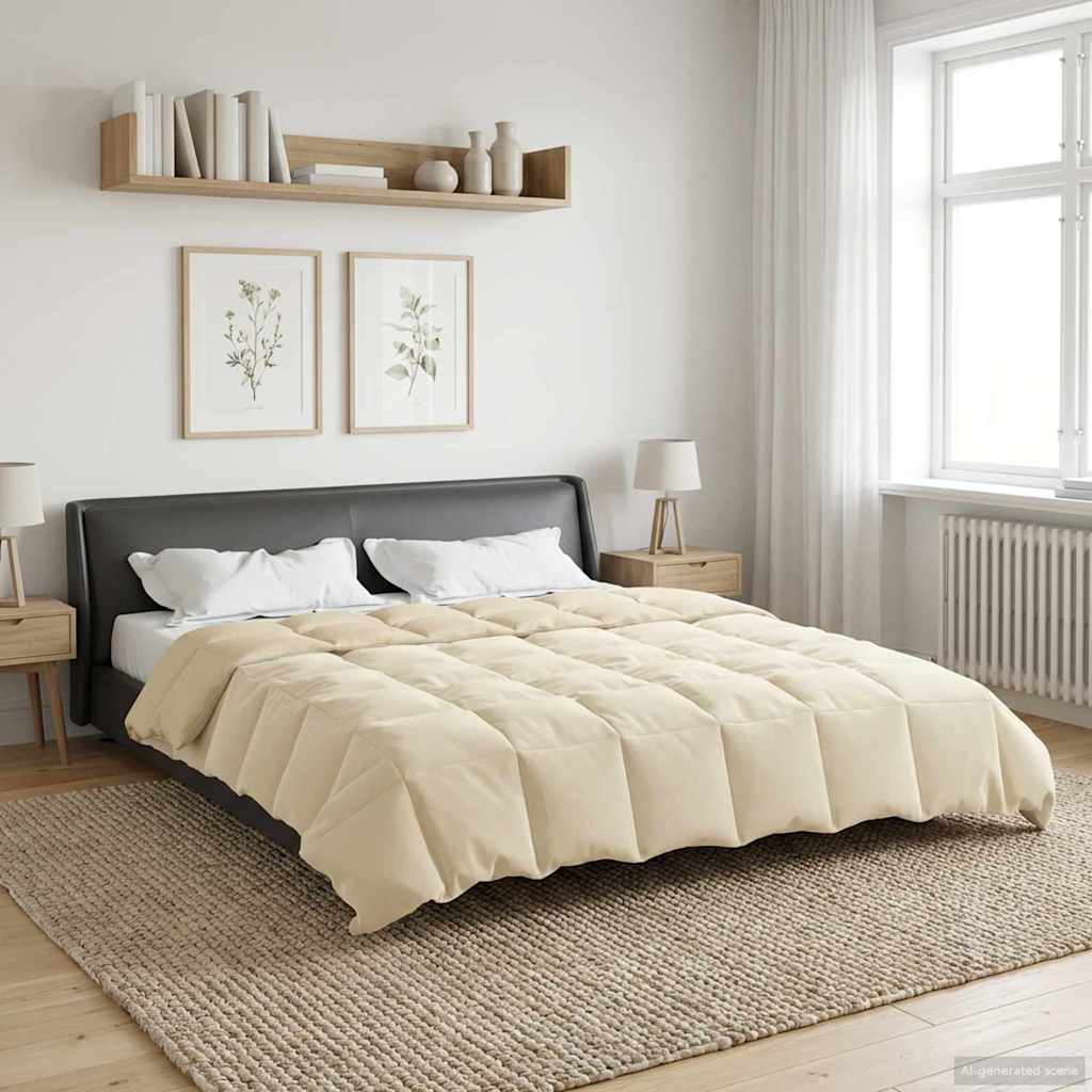 Winterbettdecke Gepolstert Anthrazit 240 x 260 cm Mikrofaser
