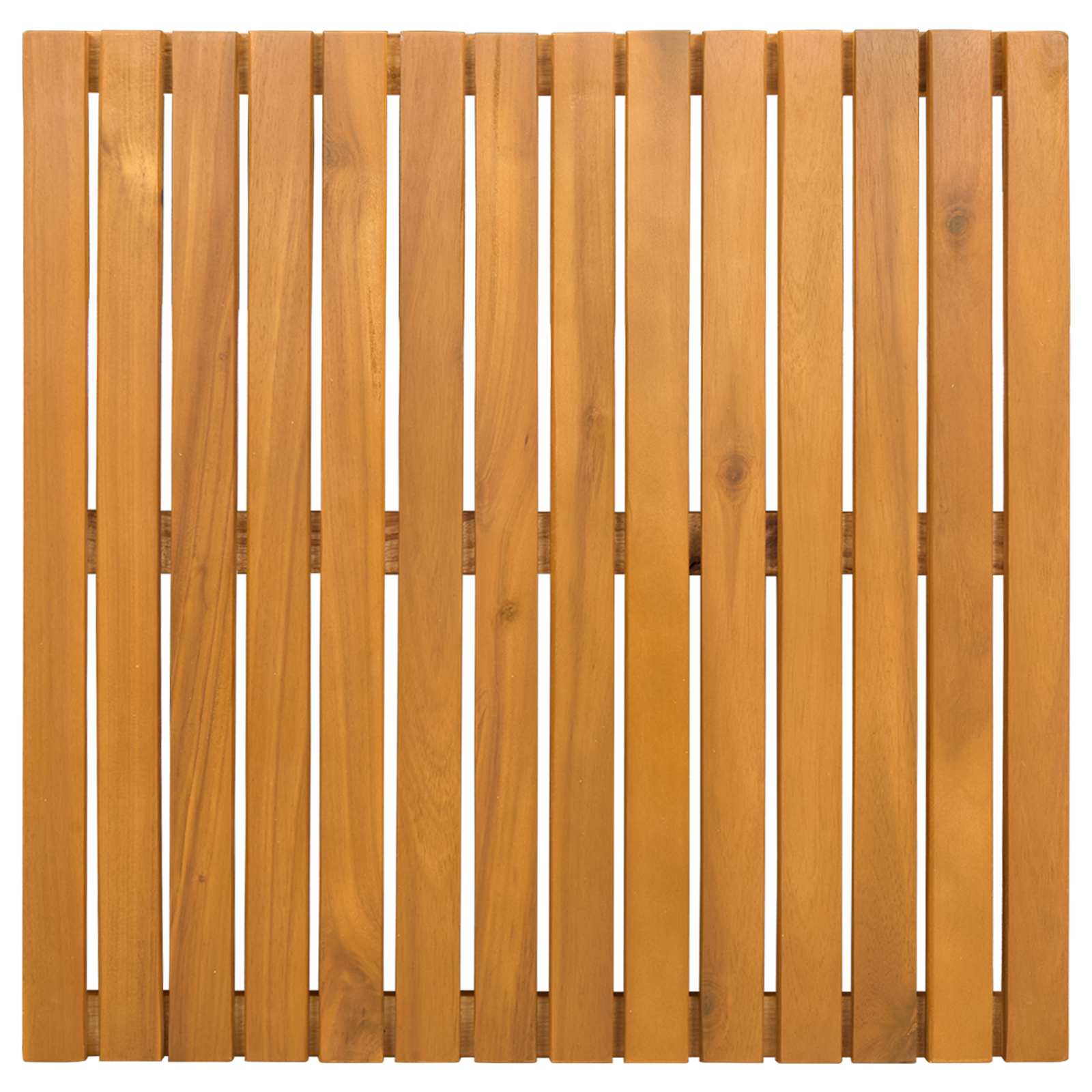 Badematte Uni Braun 60 x 40 cm Massives Akazienholz