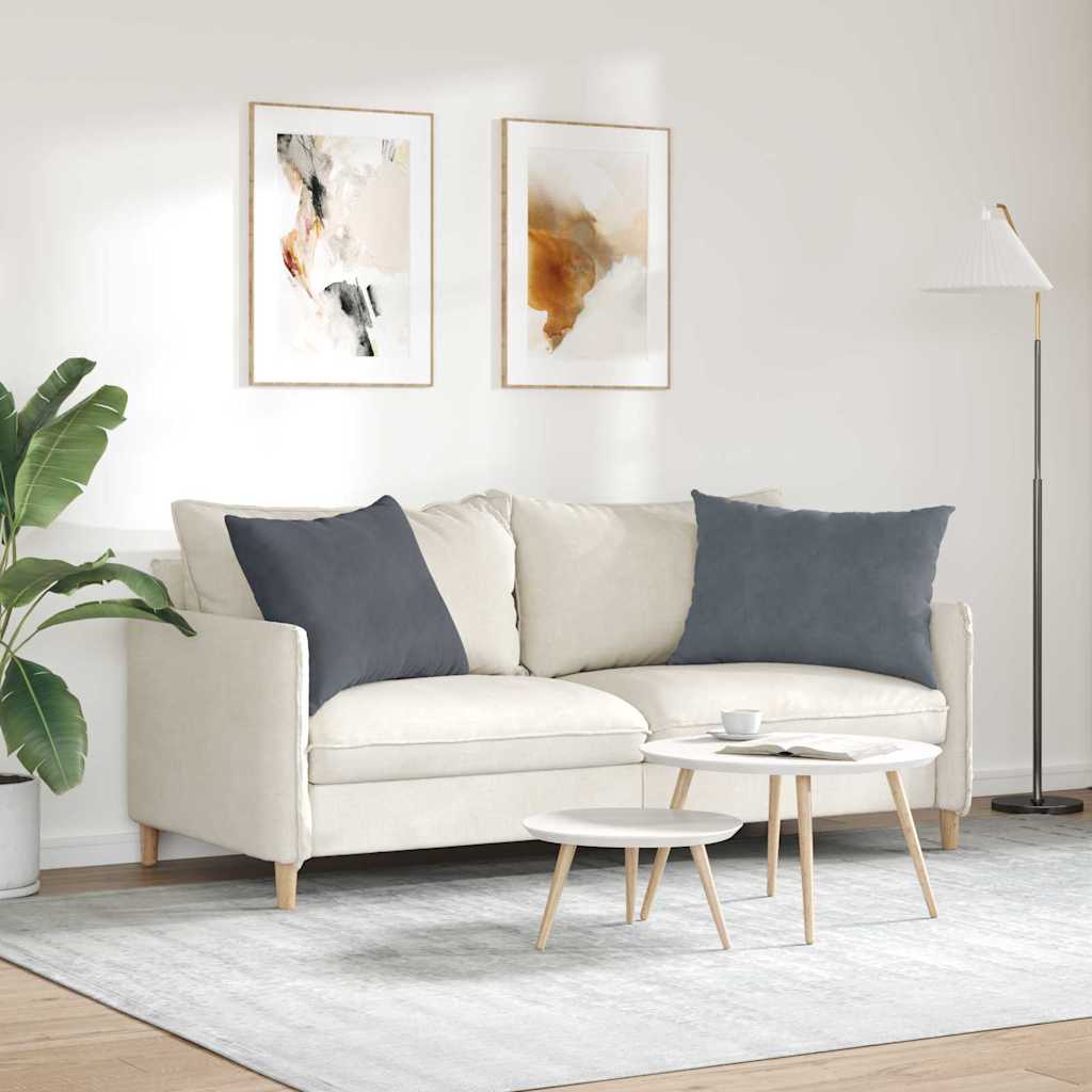 Sofakissen 2 Stück Blau 50 x 30 cm Cordstoff