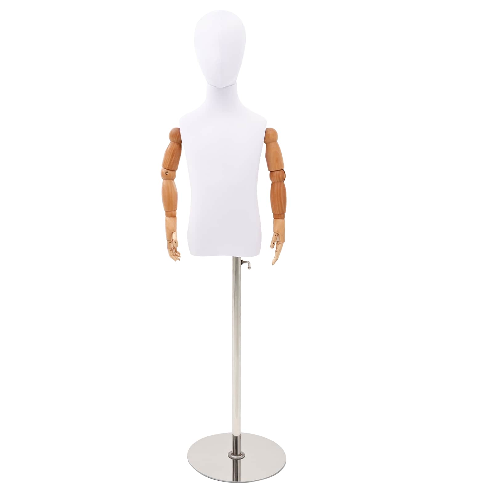 Verstellbares 120-150 cm Mannequin mit Basis Unisex PP Weiß
