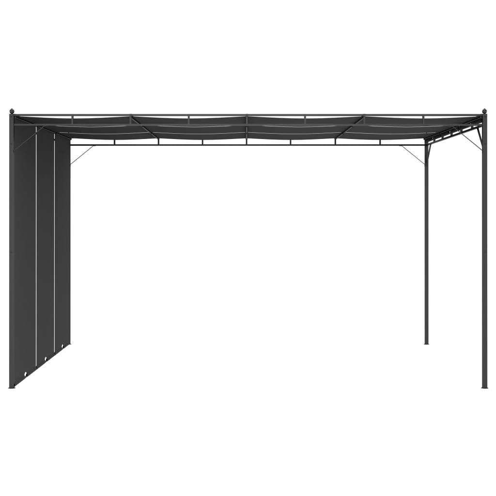 Pavillon 4 x 3 x 2,3 m Grün Polyester und Stahl