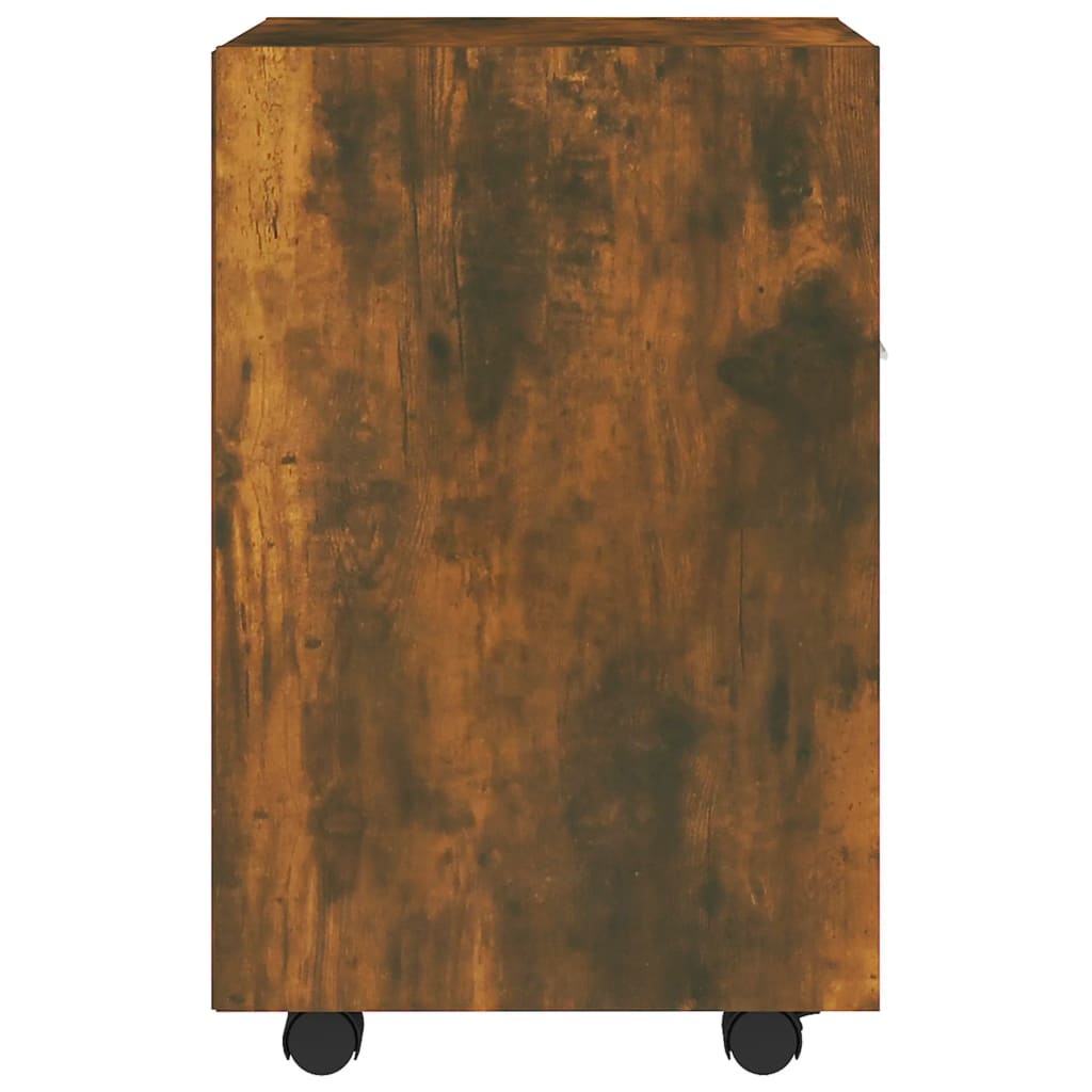 Beistellschrank mit Rollen Weiß 33x38x60 cm Holzwerkstoff