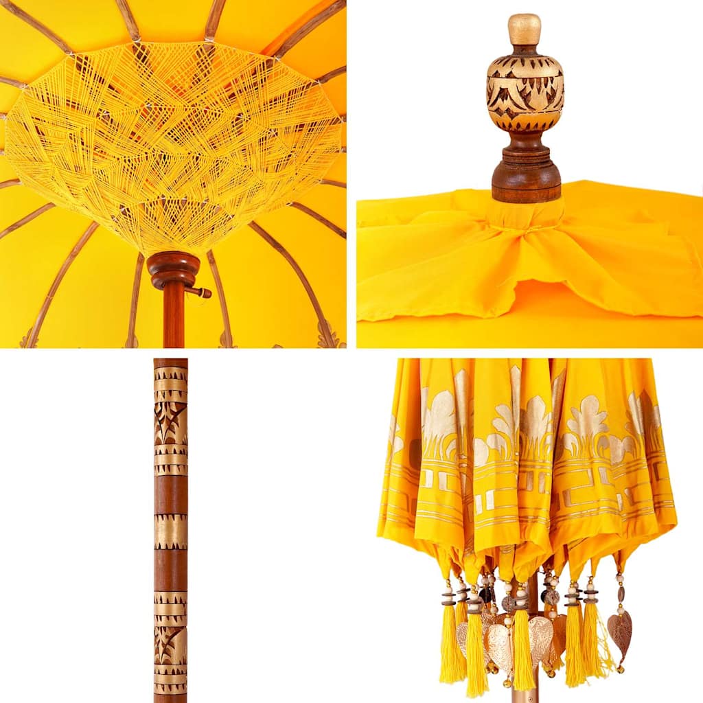 Balinesischer Sonnenschirm Creme 185 x 185 x 260 cm