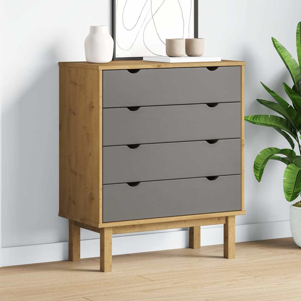Schubladenschrank OTTA 76,5x39,5x90 cm Massivholz