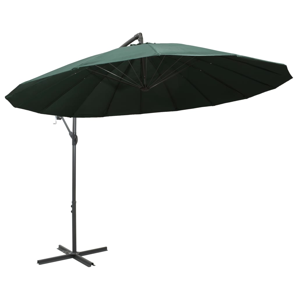 Ampelschirm Weiß 3 m Aluminium-Mast