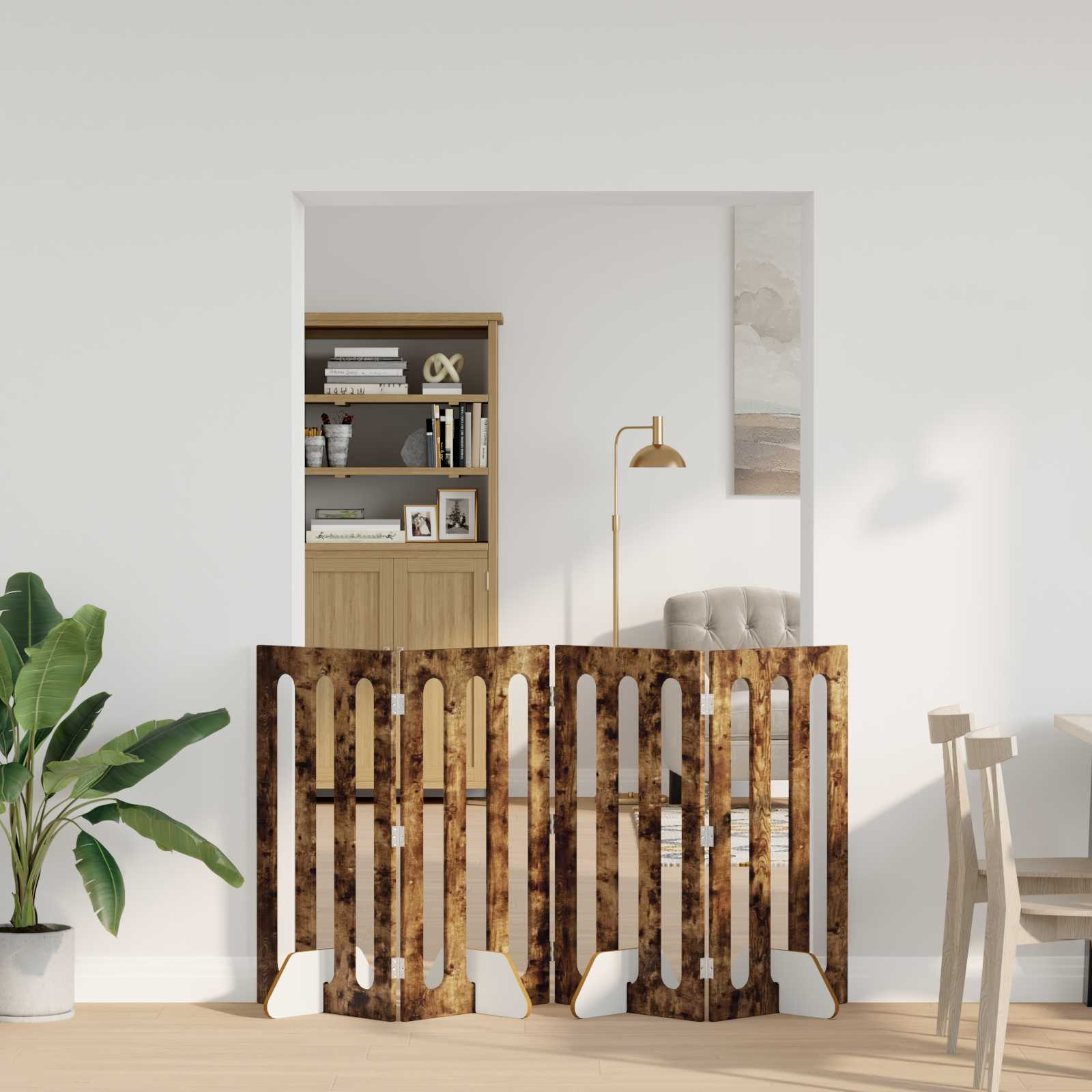 Faltbarer Haustierzaun 2 pcs Weiß 100,5 x 38 x 70 cm