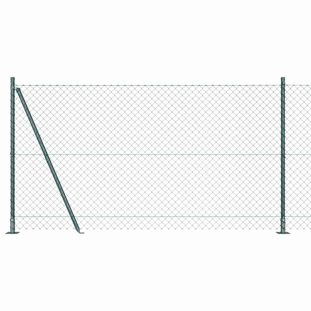 Outdoor Kettenglied-Zaun Erdfixierung 10 x 0,4 m Grün Netz