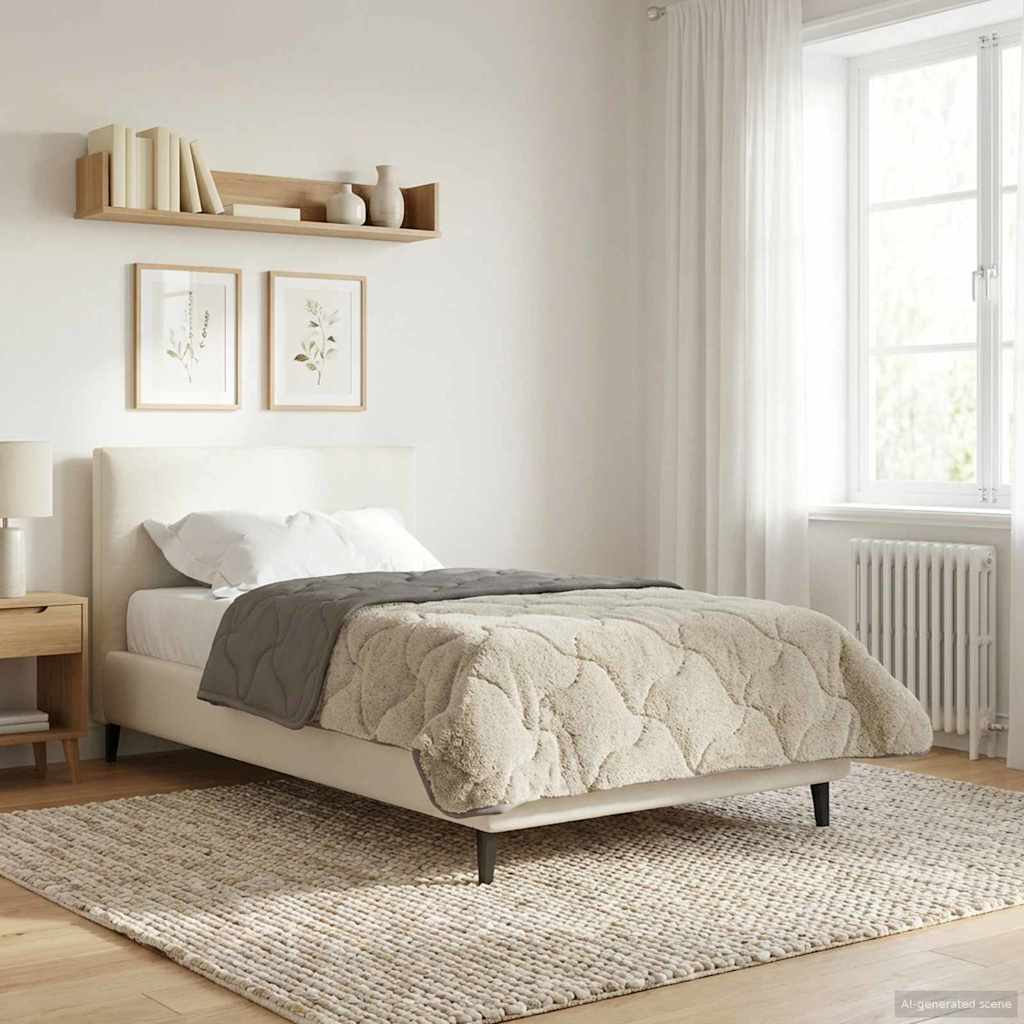 Winterbettdecke Gepolstert Anthrazit 135 x 200 cm
