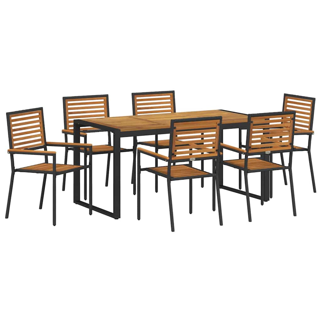 Garten Essgruppe 5 pcs Schwarz und Braun Poly-Rattan