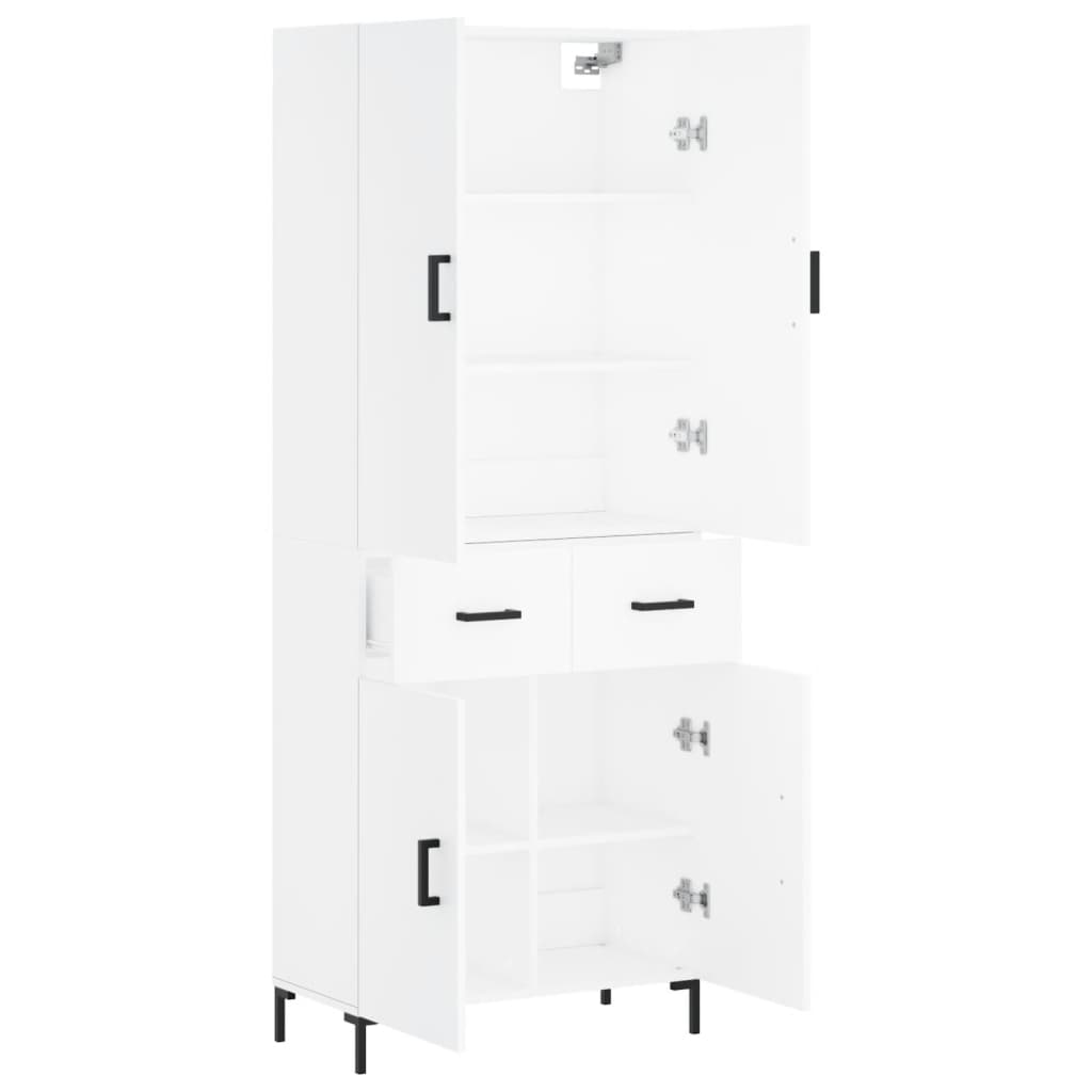Highboard Betongrau 69,5x34x180 cm Holzwerkstoff