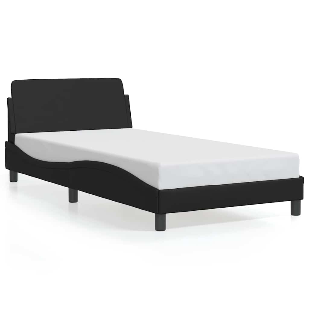Bettgestell "Dover" Schwarz 80x200 cm Kunstleder