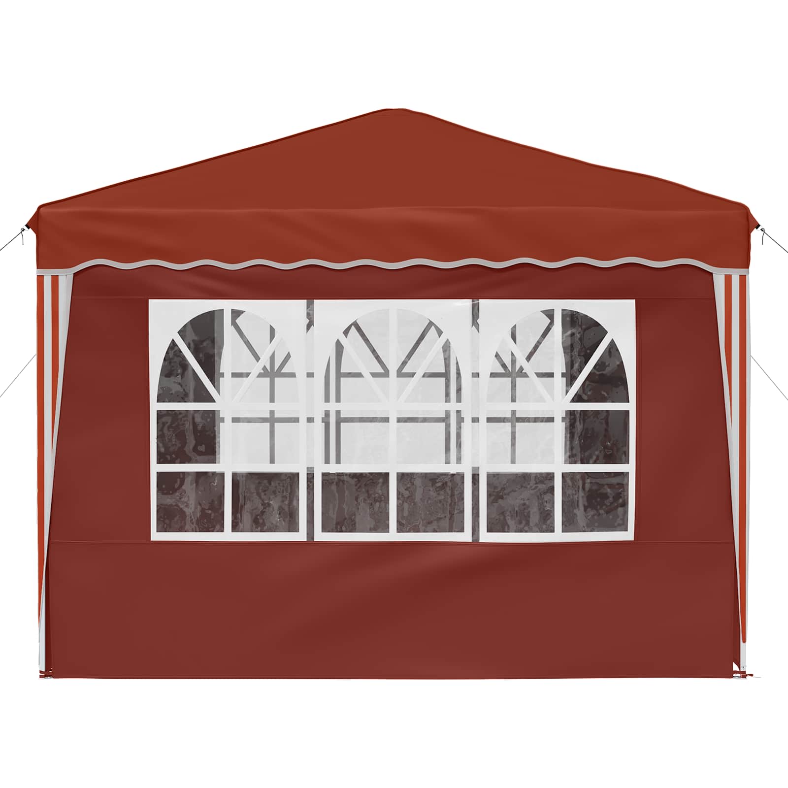 Pop-up Partyzelt 288 x 288 x 245 cm Creme Oxford-Stoff