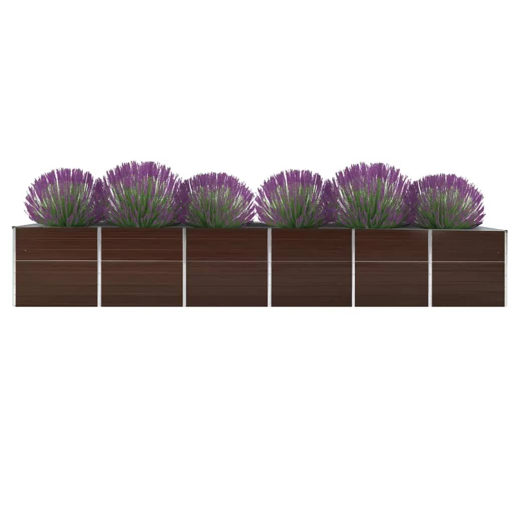 Hochbeet Braun 160 x 80 x 77 cm Verzinkter Stahl