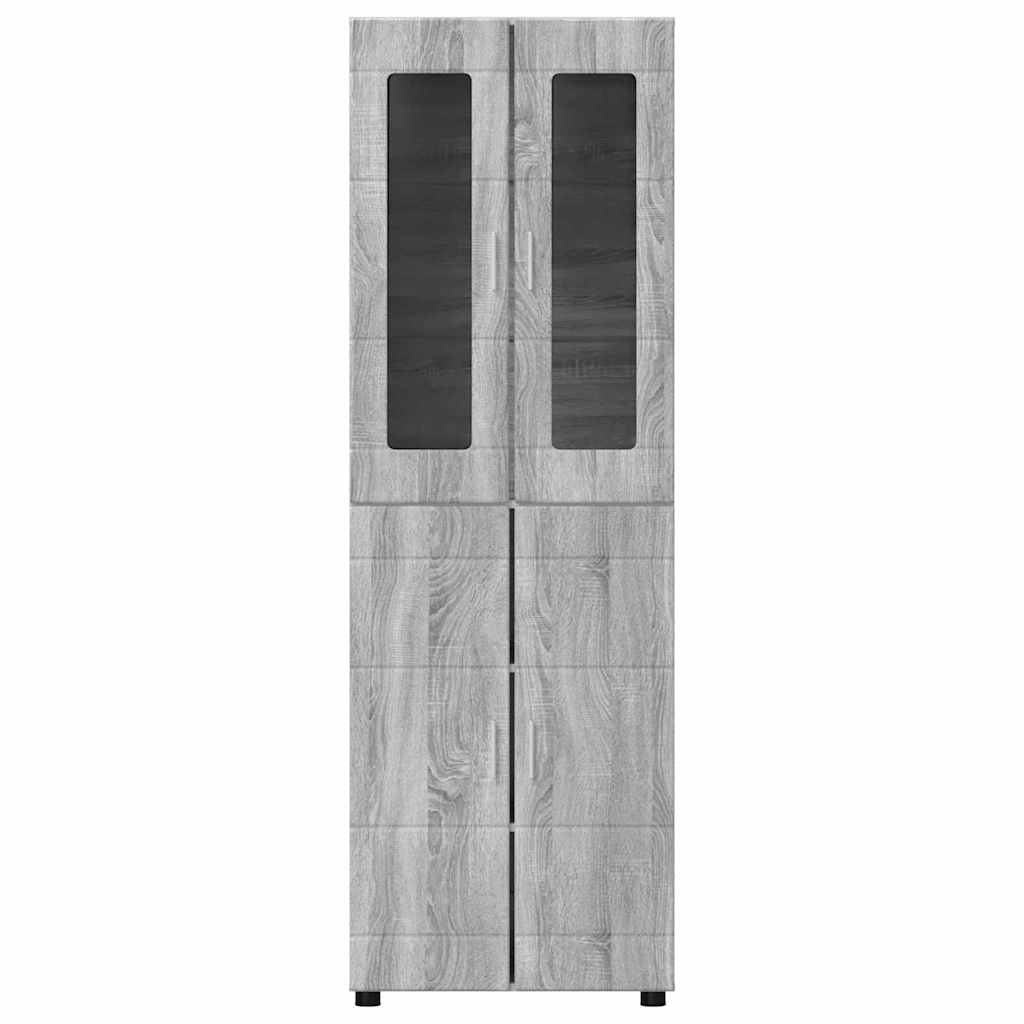 Highboard mit Regal FLORIN Weiß 60 x 35 x 182 cm Holzwerkstoff