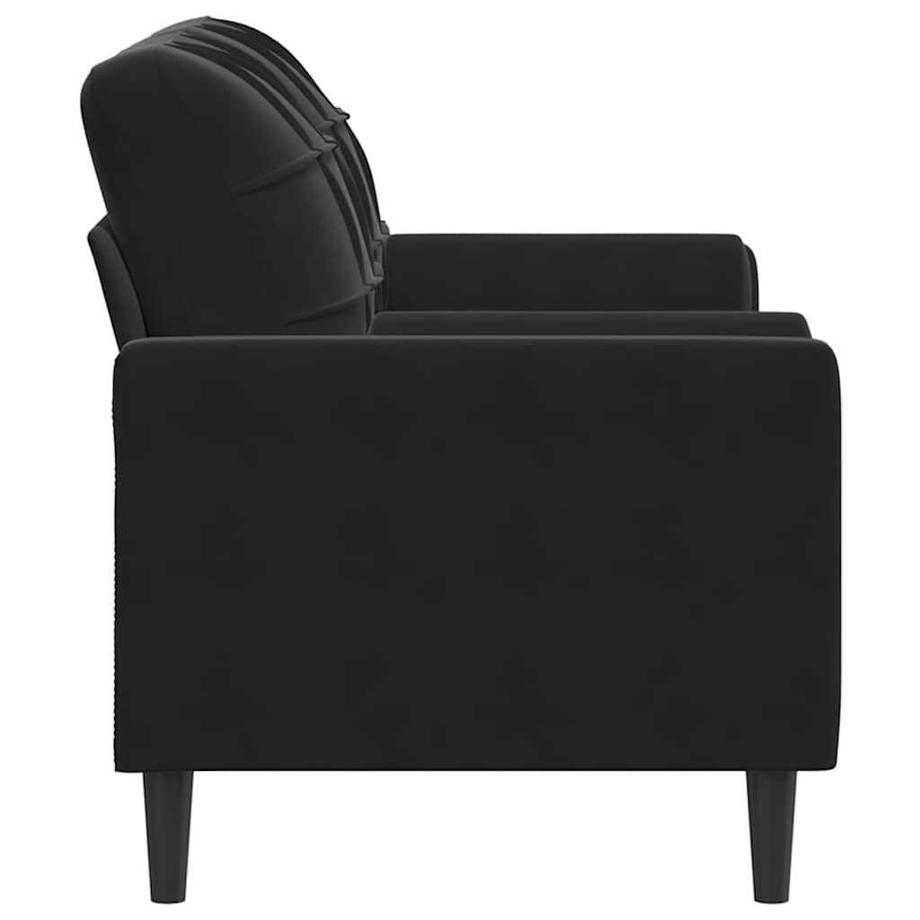 2-Sitzer-Sofa mit Zierkissen Hellgrau 120 cm Samt