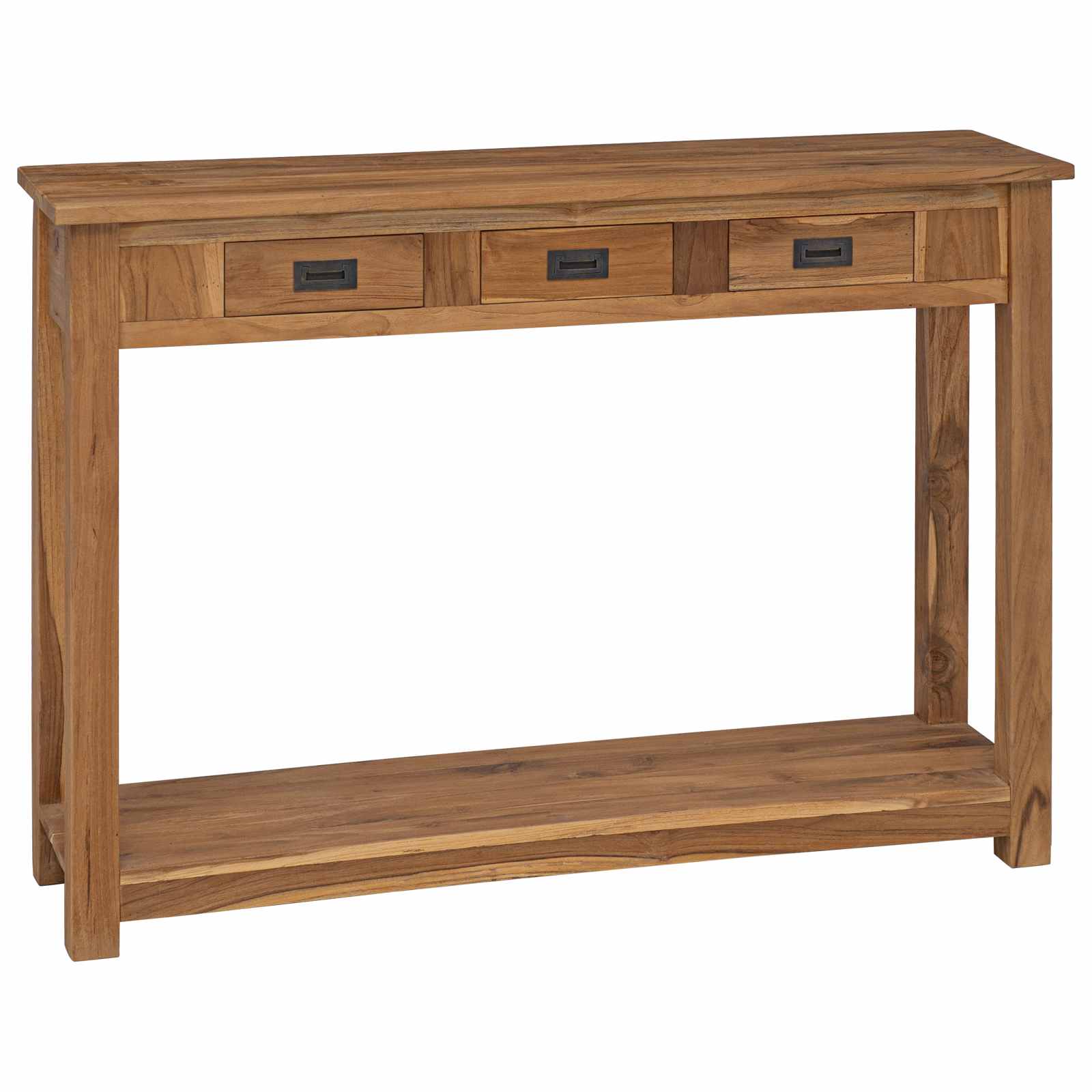 Konsolentisch Natur 90 x 30 x 80 cm Massivholz Teak