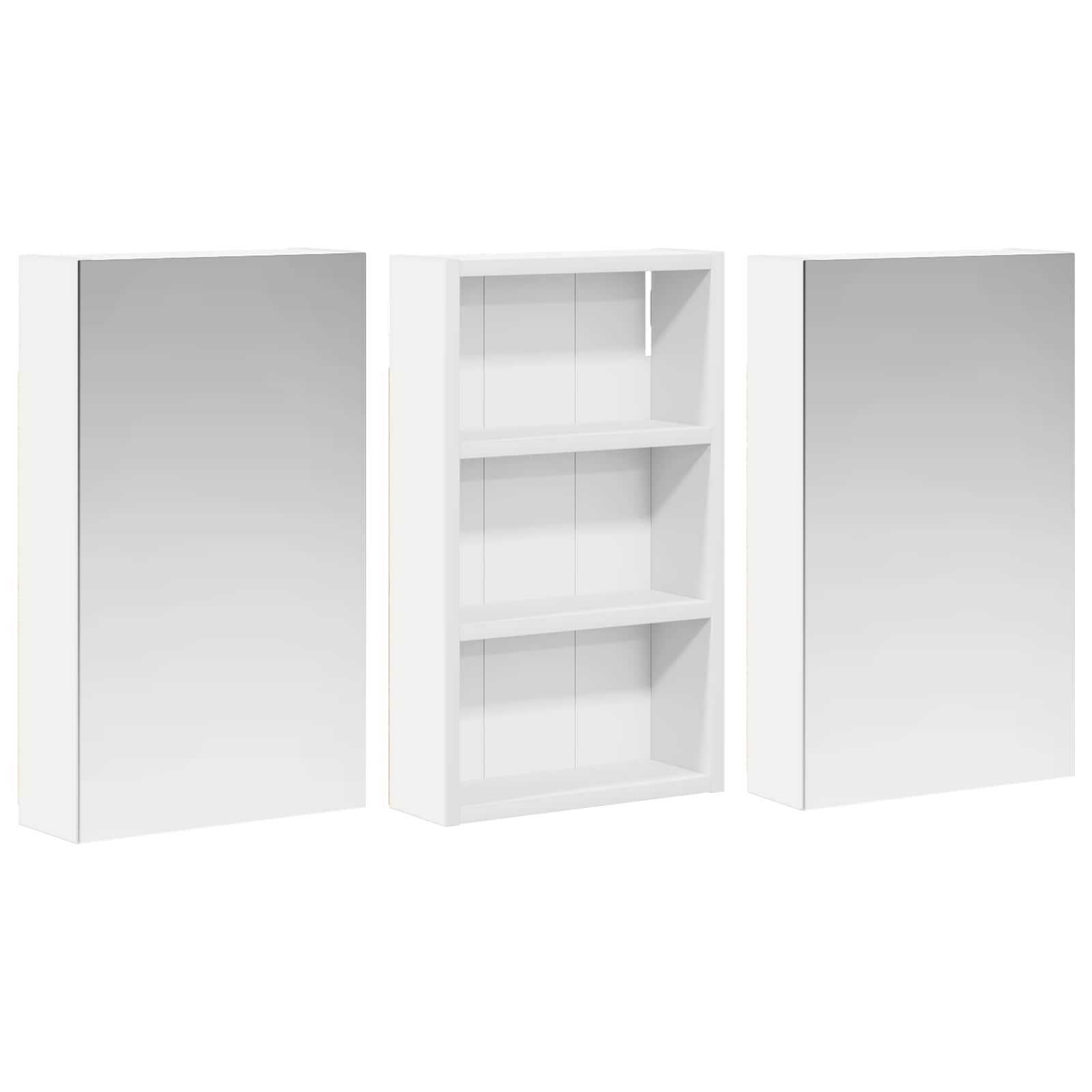 Badezimmerschrank-Set 3 pcs 80 x 10,5 x 50 cm Holzwerkstoff