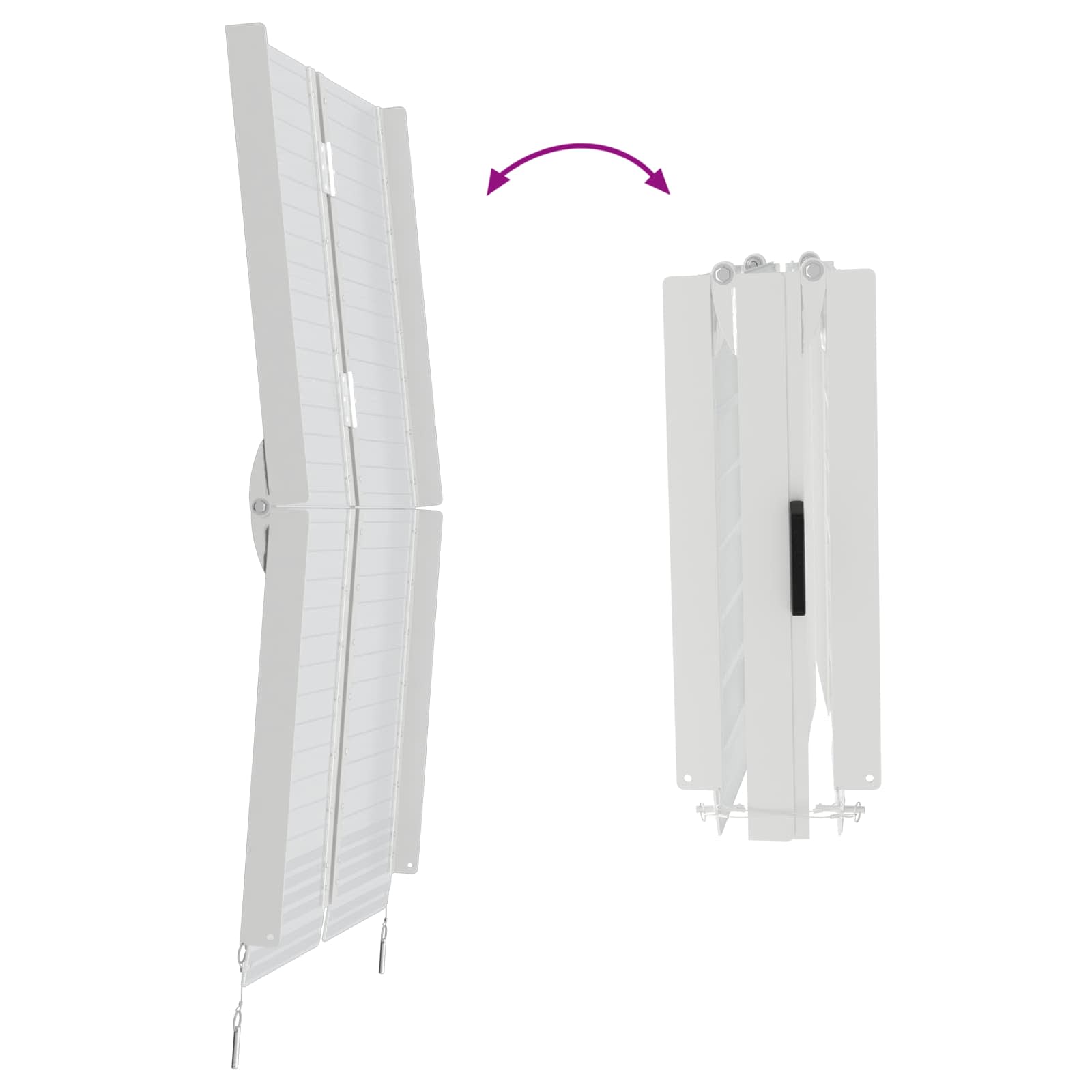 Rampe für Rollstühle 270 kg Silber 62 x 73 x 5 cm Aluminium