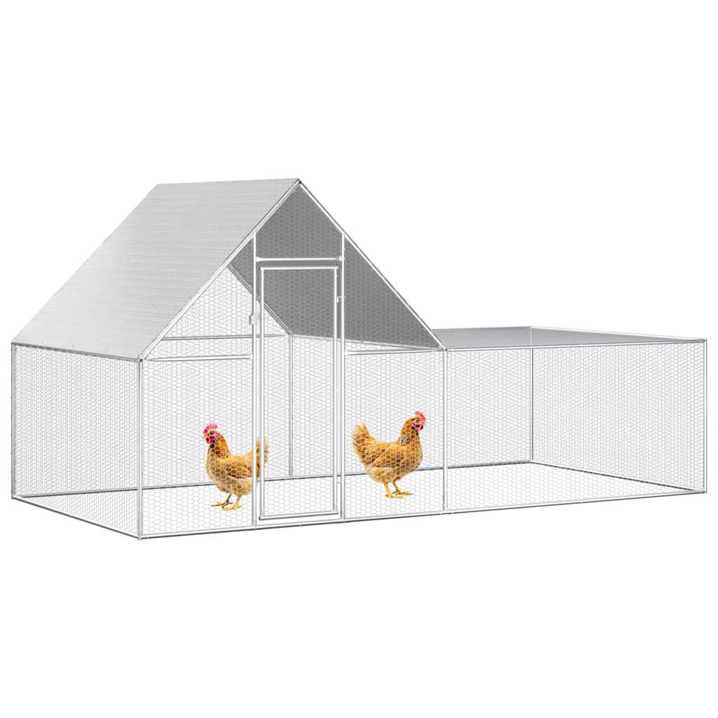Hühnerstall 2x1x1,5 m Verzinkter Stahl