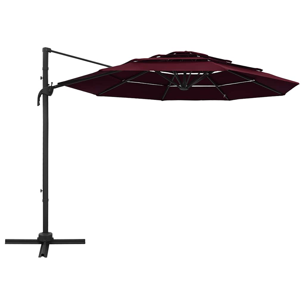 Sonnenschirm mit Aluminium-Mast 4-lagig Sandfarben 3x3 m