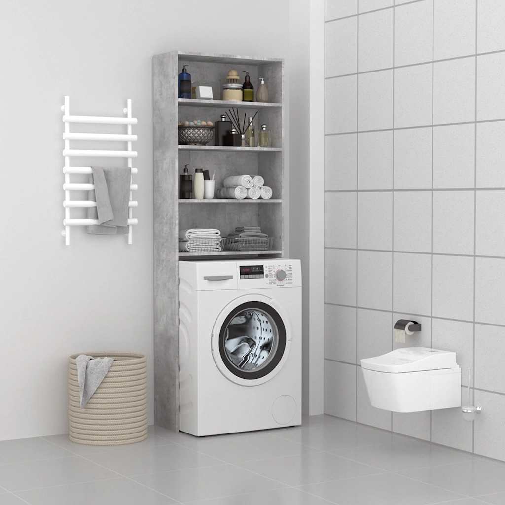 Waschmaschinenschrank Weiß 64x24x190 cm