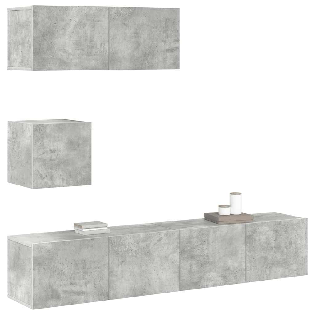 4-tlg. TV-Schrank-Set Sonoma-Eiche Holzwerkstoff