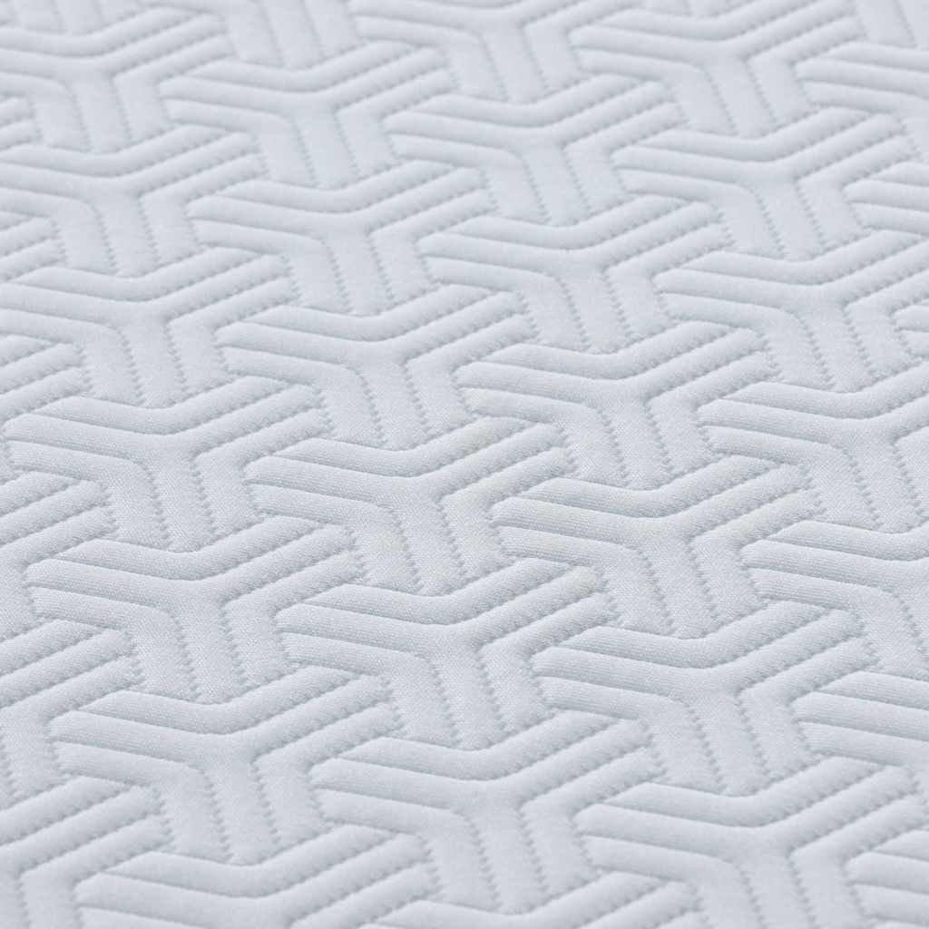 Matratze Weiß und Grau 80 x 200 cm Jacquard-Stoff