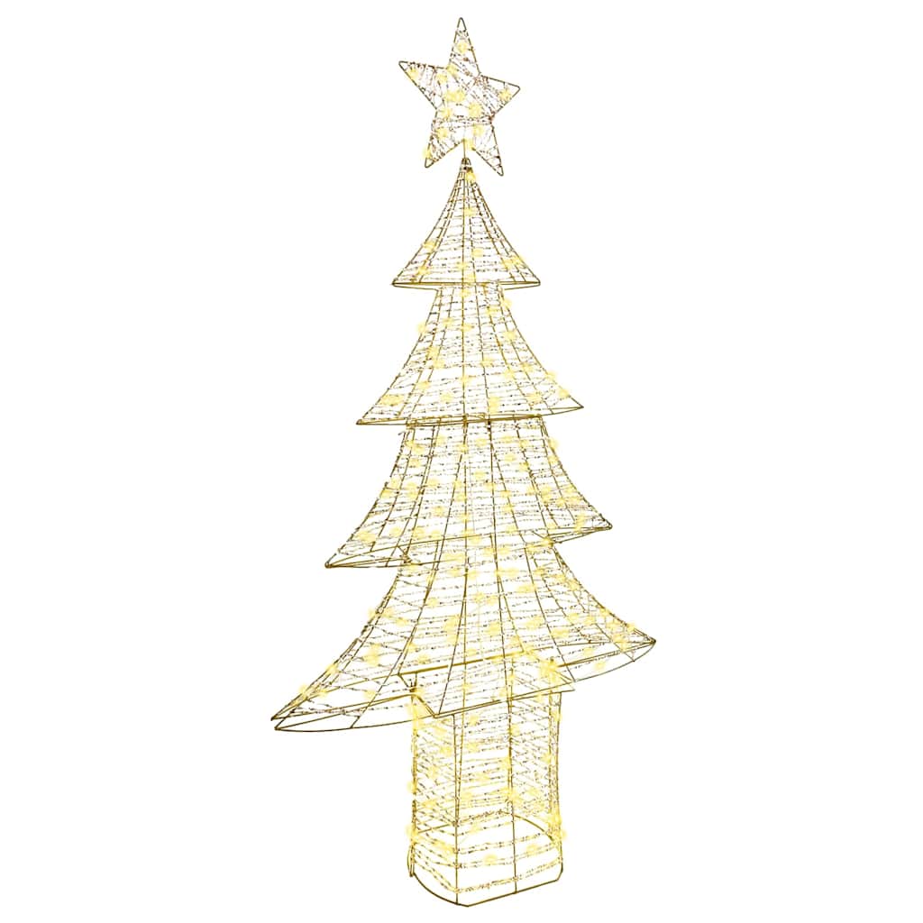 Weihnachtsbaum mit 120 LEDs Warmweiß 120,5 cm PET