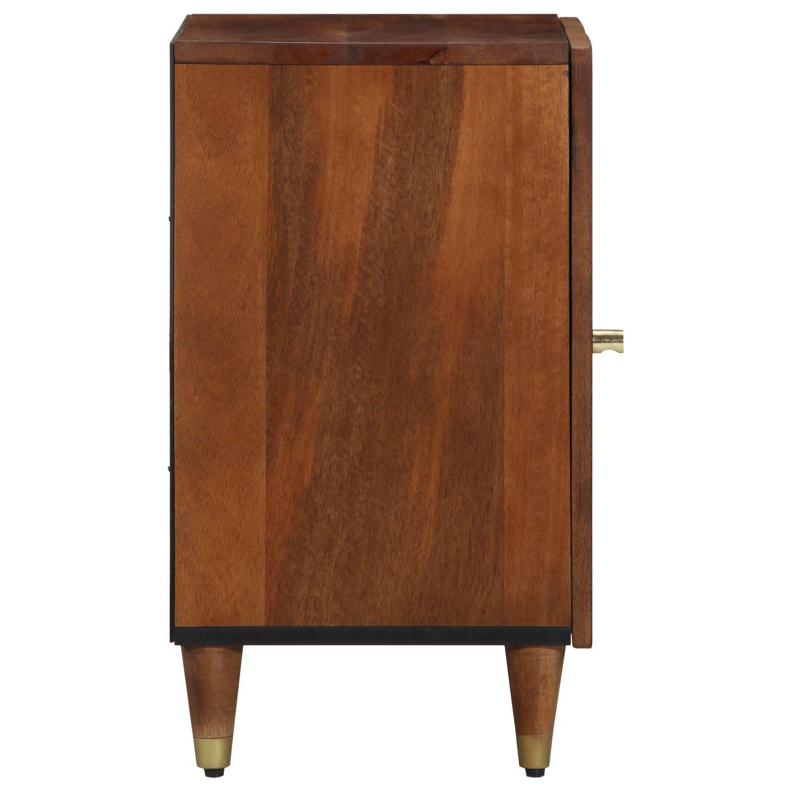 Badezimmerschrank mit Tür Grau 38 x 33 x 58 cm Massivholz Mango