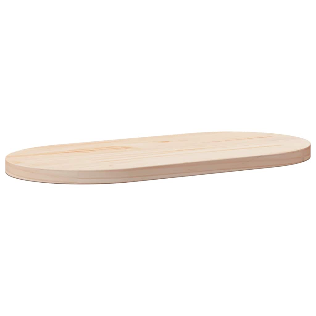 Tischplatte 60x30x2,5 cm Massivholz Kiefer Oval