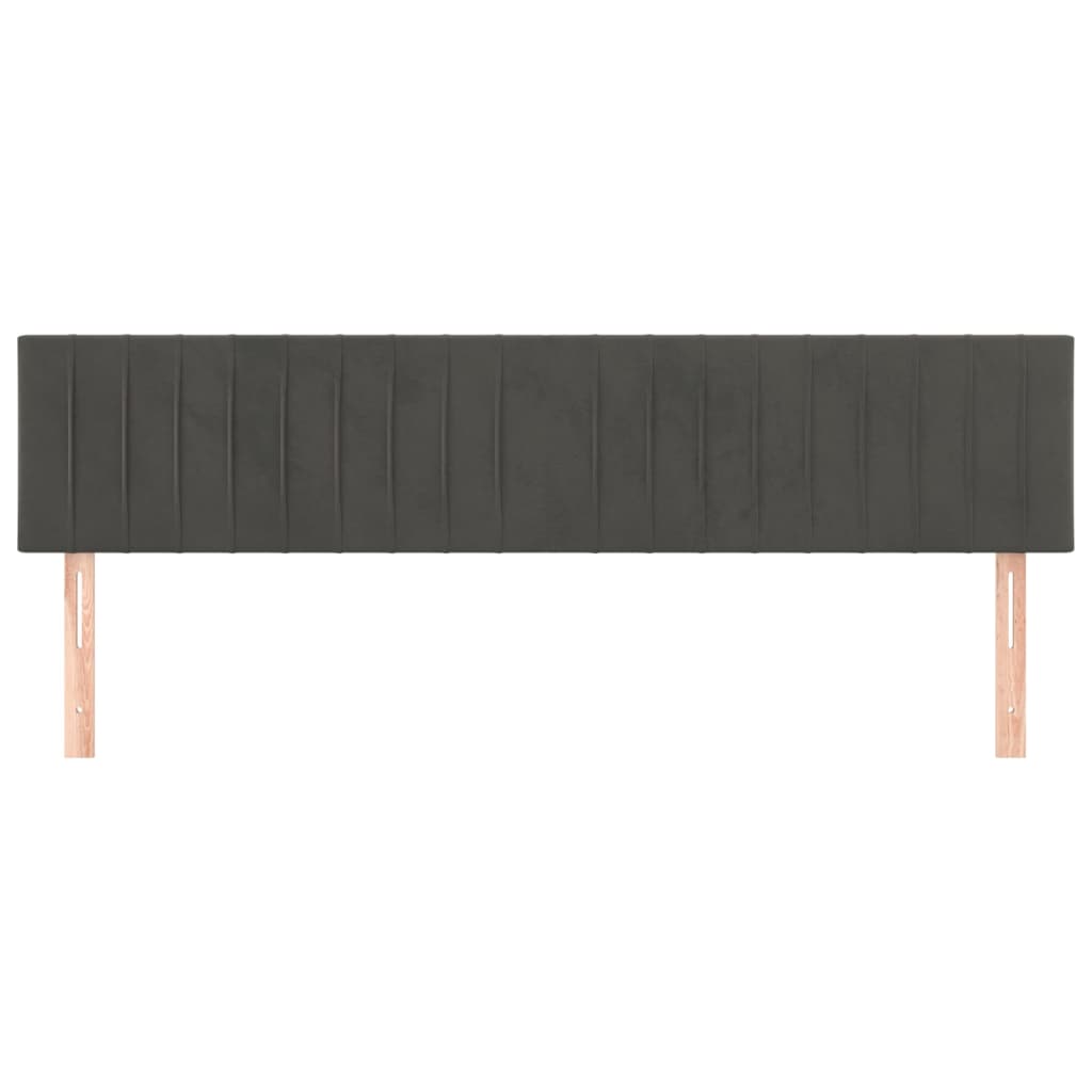 Kopfteil Hellgrau 80x5x118/128 cm Samt