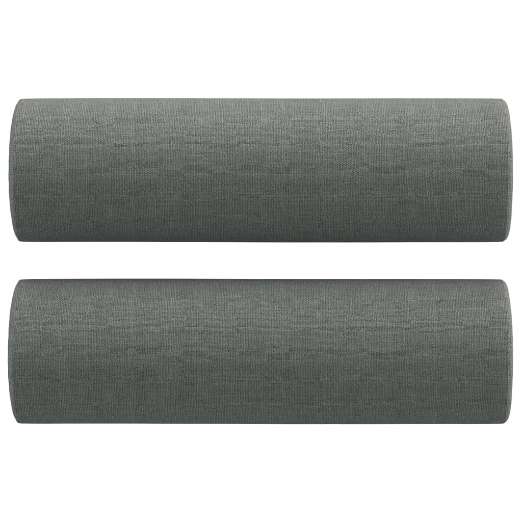 2-Sitzer-Sofa mit Zierkissen Braun 120 cm Stoff