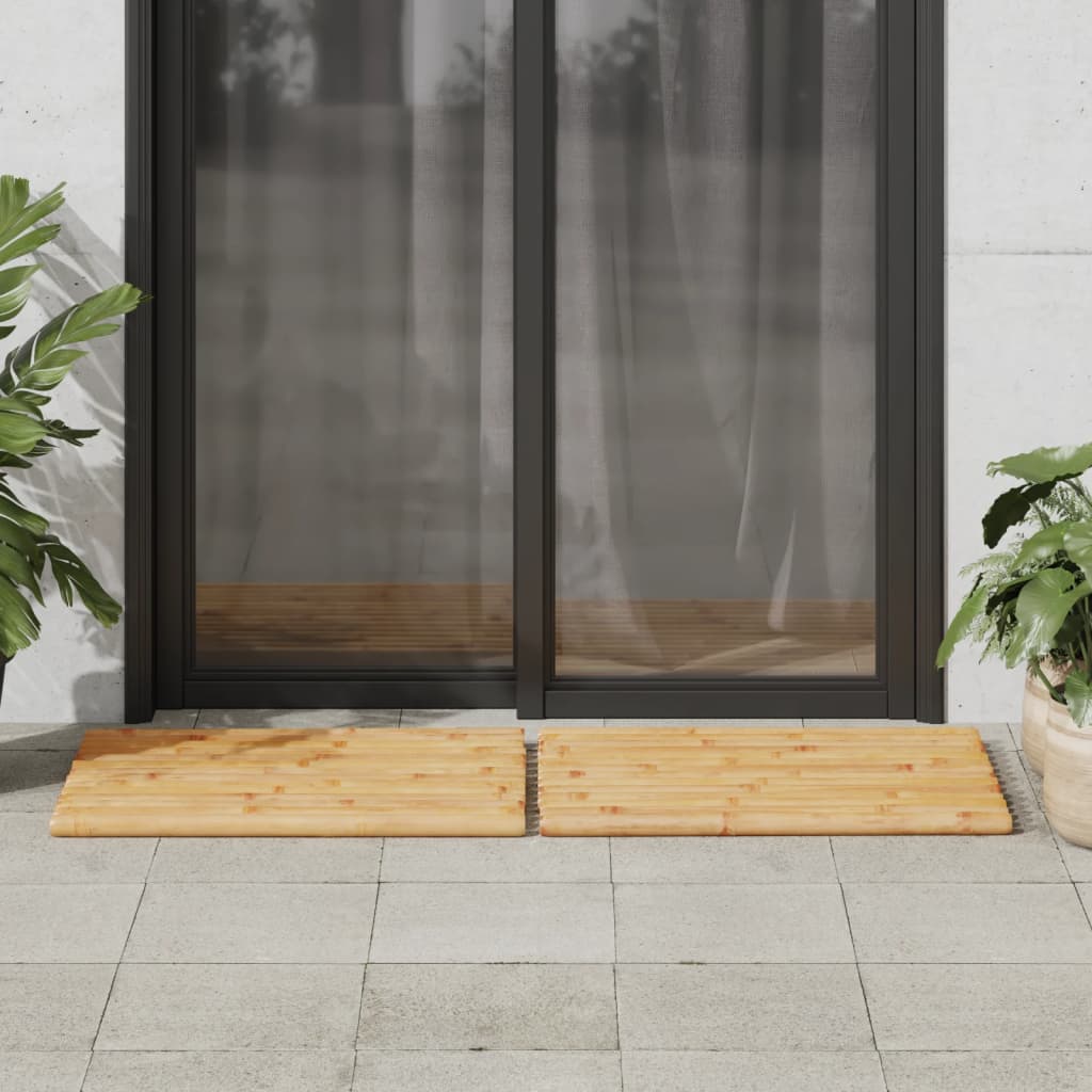 Badematten 2 Stk. 50x35 cm Bambus
