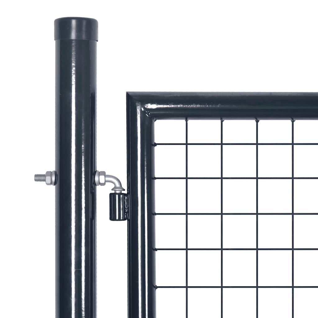 Gartentor aus Stahl 350 x 75 cm Grün